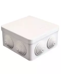 Коробка распределительная ОП 105х105х56мм IP54 7 выходов 4 гермоввода крышка защелкивающаяся бел. Epplast 100011