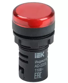 Арматура светосигнальная AD-22DS 24В AC/DC красн. IEK BLS10-ADDS-024-K04