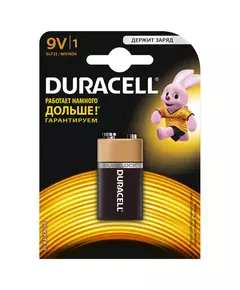 Элемент питания алкалиновый "крона" LR MN 1604/6LR61 ВР-1 (блист.1шт) Duracell 754