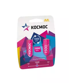 Аккумулятор R6 NI-MN 1500мА.ч BP-2 (блист.2шт) Космос KOCR6NIMH(1500mA)