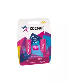 Аккумулятор R6 NI-MN 2500мА.ч BP-2 (блист.2шт) Космос KOCR6NIMH2500MAH2BL