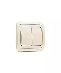 Выключатель 2-кл. СП Mimoza 10А IP20 крем./крем. Makel 25003