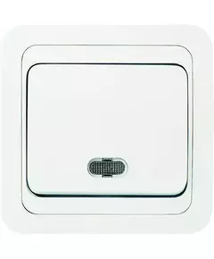 Выключатель 1-кл. СП Mimoza 10А IP20 с подсветкой бел./бел. Makel 12021