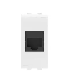 Розетка компьютерная 1-м СП Brava 1мод. RJ45 5E (разъем Hyperline) бел. DKC 76654B