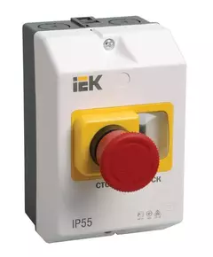 Оболочка защитная с кноп. "СТОП" IP54 IEK DMS11D-PC55