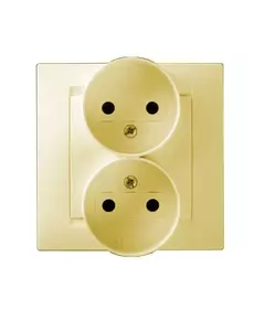 Розетка 2-м СП Simon15 16А IP20 250В без заземл. винт. клеммы сл. кость Simon 1590457-031