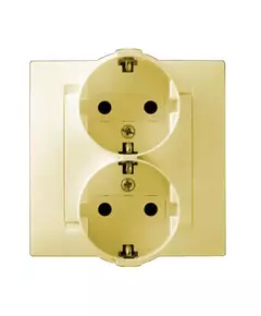 Розетка 2-м СП Simon15 16А IP20 250В с заземл. винт. клеммы сл. кость Simon 1590459-031