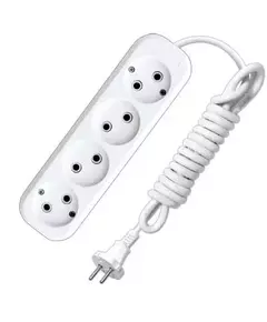 Удлинитель 4х2м без заземл. 10А IP20 Е-204 АБС-пл. ПВС 2х0.75 UNIVersal 9634266