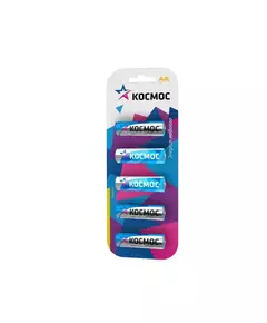 Элемент питания алкалиновый LR LR6 BP-5 (блист.5шт) Космос KOCLR65BL