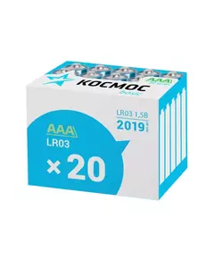 Элемент питания алкалиновый LR LR03 (уп.20шт) Космос KOCLR0320BOX