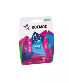 Аккумулятор R03 NI-MN 1000мА.ч BP-2 (блист.2шт) Космос KOCR03NIMH(1000MAH)