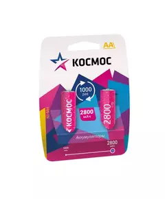 Аккумулятор R6 NI-MN 2800мА.ч BP-2 (блист.2шт) Космос KOCR6NIMH2800MAH2BL