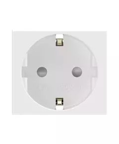 Розетка 1-м СП 2мод. Viva 16А IP20 2Р+Е с заземл. защ. шторки бел. DKC 45005