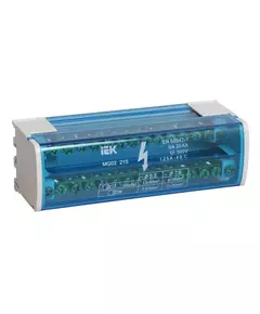 Шина на DIN-рейку в корпусе (кросс-модуль) ШНК 2х15 L+PEN IEK YND10-2-15-125