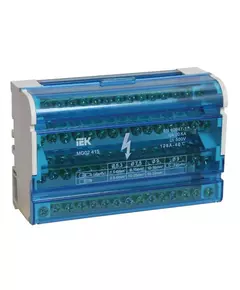 Шина на DIN-рейку в корпусе (кросс-модуль) ШНК 4х15 3L+PEN IEK YND10-4-15-125