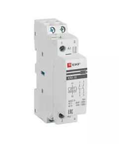 Контактор модульный КМ 16А 2NО (1 мод.) EKF km-1-16-20