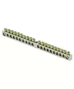 Шина PEN "ноль-земля" 6х9 20 отв. никель крепеж по центру PROxima EKF sn1-63-20