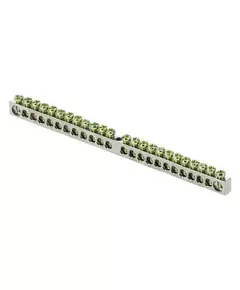 Шина PEN "ноль-земля" 6х9 24 отв. никель крепеж по центру PROxima EKF sn1-63-24