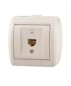 Розетка компьютерная 1-м ОП Ната RJ45 бел. LEZARD 710-0200-139