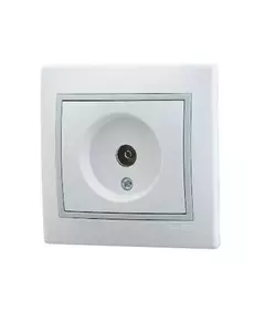 Розетка TV СП Мира проходная бел./сер. LEZARD 701-0215-129
