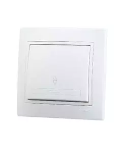 Выключатель проходной 1-кл. СП Мира 10А IP20 с бел.вставкой бел. LEZARD 701-0202-105