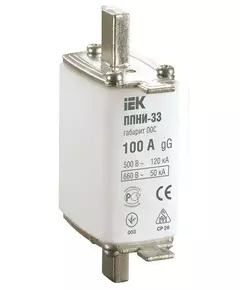 Вставка плавкая ППНИ-33 100А габарит 00С IEK DPP11-100