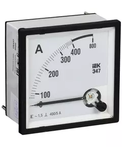 Амперметр Э47 72х72мм 400/5А кл. точн. 1.5 IEK IPA10-6-0400-E