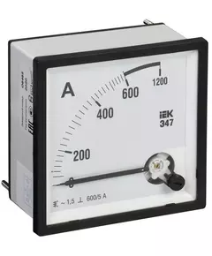 Амперметр Э47 72х72мм 600/5А кл. точн. 1.5 IEK IPA10-6-0600-E