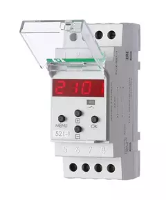 Реле времени PCZ-521-1 (1канал-125пар вкл./выкл. сут./нед. Циклы 24-264В AC/DC 16А 1P IP20 монтаж на DIN-рейке)(аналог ТЭ-15) F&F EA02.002.010