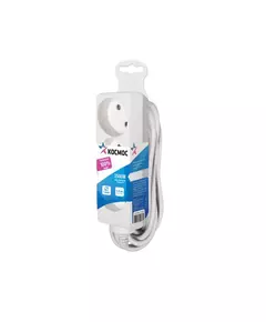 Удлинитель 3х1.5м без заземл. 16А IP20 ПВС 2х1 Космос YKsm1.5m-3g(K)