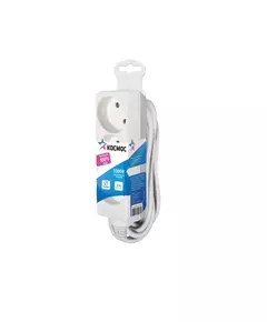 Удлинитель 3х3м без заземл. 16А IP20 ПВС 2х1 Космос YKsm3m-3g(K)