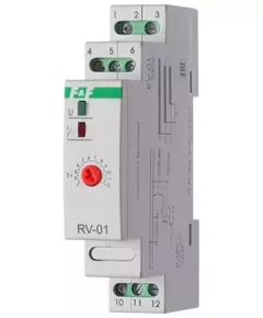 Реле времени RV-01 (задержка вкл. (1..120сек) 230В 16А 1перекл. IP20 монтаж на DIN-рейке) F&F EA02.001.007