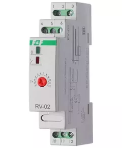 Реле времени RV-02 (задержка выкл. (1..120сек) 230В 16А 1перекл. IP20 монтаж на DIN-рейке) F&F EA02.001.008
