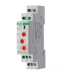Реле времени PCU-510 (многофункц. 230В 2х8А 2перекл. IP20 монтаж на DIN-рейке) F&F EA02.001.009