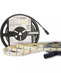 Лента светодиодная 71 402 NLS-3528WW60-4.8 IP20 12B R5 4.8Вт/м (уп.5м) Navigator 71402