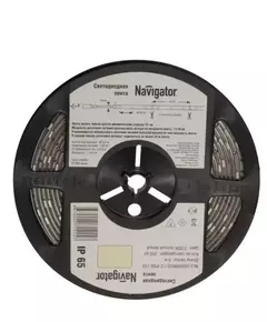 Лента светодиодная 71 427 NLS-5050WW60-14.4 IP65 12B R5 14.4Вт/м (уп.5м) Navigator 71427