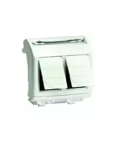 Розетка компьютерная 2-м СП Brava 2мод. RJ45 5e бел. DKC 76656B