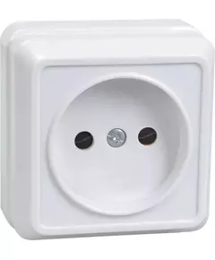 Розетка 1-м ОП Октава 10А IP20 без заземл. бел. IEK ERO10-K01-10-DC