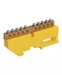 Шина PE "земля" на DIN-изол. ШНИ-6х9-10-Д-Ж IEK YNN10-69-10D-K05