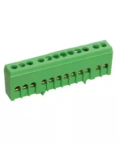 Шина PE "земля" в корп. изол. на DIN-рейку ШНИ-6х9-12-К-З IEK YNN10-69-12KD-K06