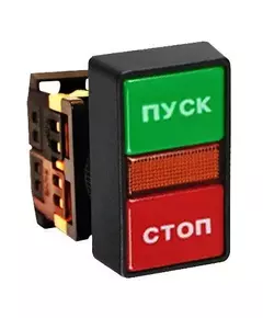Кнопка AS-22N "Пуск-Стоп" прямоугольная 220В NO+NC EKF pbn-as-rec