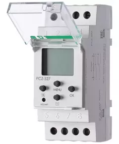 Реле времени PCZ-527 (2канала астрономическое 24-264В AC/DC 2х16А 2перекл. IP20 монтаж на DIN-рейке) F&F EA02.002.006