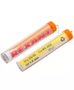 Припой с канифолью 10гр. d1.0мм Rexant 09-3101