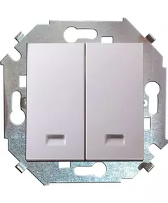 Механизм выключателя 2-кл. СП Simon 15 16А IP20 с подсветкой винт. зажим бел. Simon 1591392-030