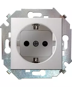 Механизм розетки 1-м СП Simon15 16А IP20 250В с заземл. винт. клеммы бел. Simon 1591432-030