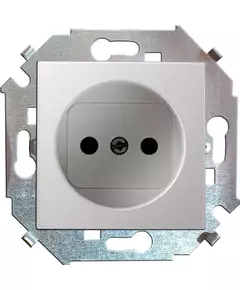 Механизм розетки 1-м СП Simon15 16А IP20 250В без заземл. защ. шторки винт. клеммы бел. Simon 1591444-030