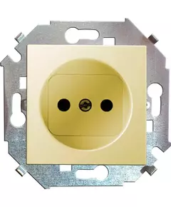 Механизм розетки 1-м СП Simon15 16А IP20 250В без заземл. защ. шторки винт. клеммы сл. кость Simon 1591444-031