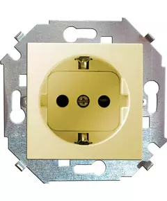 Механизм розетки 1-м СП Simon15 16А IP20 250В с заземл. Schuko защ. шторки винт. клеммы сл. кость Simon 1591443-031