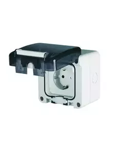 Розетка для поверхностного монтажа IP66 с вставленной вилкой DKC DIS1376407