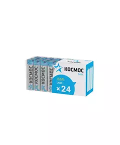 Элемент питания алкалиновый LR03 пласт. бокс (уп.24шт) Космос KOCLR03_24BOX